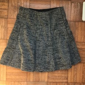 Loft Black and White Skirt